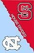 University of North Carolina and North Carolina State University - House Divided Flag - Garden Size
