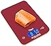 Ozeri Touch II Digital Kitchen Scale with Microban Antimicrobial Product Protection, 18 lb, Red Engine