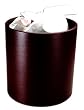 Two-Tone Leather Waste Basket