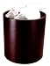Two-Tone Leather Waste Basket