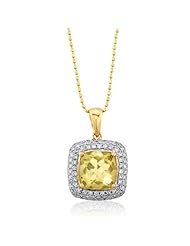 Victoria Kay Gemstone and 2/5ct White Diamond Pendant in 14k Yellow Gold (IJ, I1-I2)