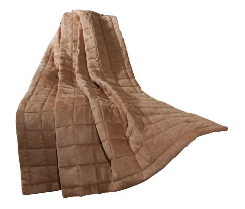 Kinzler 150/200 cm camel Mikrofaser-Velours-Wohndecke gesteppt