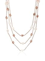 Perlaviva Collar Cultured Freshwater Pearl 3-Strand Rosado / Blanco