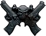 Mens Black "Skull Pistols" Gun Metal Belt Buckle