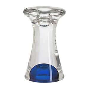 Kosta Boda Zoom Small Blue Candlestick by Kosta Boda