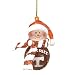 Tennessee Volunteers NCAA Striped Acrylic Basketball Snowman Ornament (2.5)