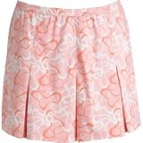 Bolle Tennis Touch Print Pleated Skirt (COLOR: Pink/White, SIZE:Large)