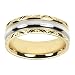18k Yellow Gold and Platinum Men's Band, 6mm.