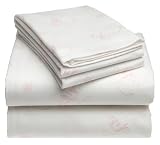 Novelty Snowmen 100% Cotton Luxury Flannel Queen Sheet Set, Blush