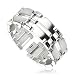 Spikes 316L Stainless Steel Duo Band Mirrored T Links Bracelet