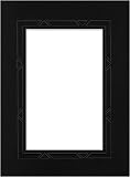 Review Collector's Gallery  / Photo Insert Card: Embossed Black Geometric Border