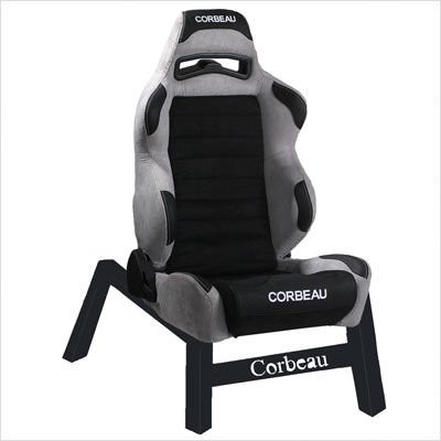 Legacy Black/Grey Micro-Suede Game Chair Seat Width For Up To: 38