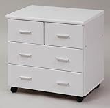 JKプラン SOHOデスクシリーズ 薄型ワイドデスク下ワゴンチェスト ホワイト tr-098