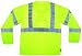 Custom Leather Craft SS122X Hi-Viz ANSI Class 3 Long Sleeve T-Shirt, Lime, 2X Large