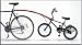 Trail Gator Bicycle Tow Bar, Red