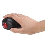 AGPtek® Black Wireless 2.4GHz Optical Hand-Held USB Trackball Mouse For Laptop PC