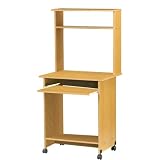 Computer Table with Hutch - Beech