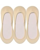 Ecoland Women's Organic Cotton No Show Liner Socks w/ Silicon Patch - 3 Pack Value