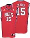Vince Carter Youth Jersey: adidas Red Replica #15 New Jersey Nets Jersey - Medium (10-12)