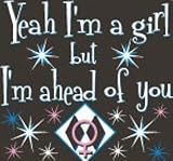 Snowgirl - Yeah I am a Girl Snowmobile Snowboard tee, GREY, XL