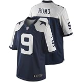 Mens Tony Romo #9 Dallas Cowboys NFL Limited Throwback Jersey by Nike (Navy-White)