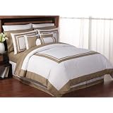 Taupe Hotel Spa Collection Duvet Comforter Cover 6 piece Bedding Set - Available in King and Queen