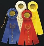 Honorable Mention (Lt. Blue) Rosette Ribbons - 3 Streamer