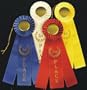Honorable Mention (Lt. Blue) Rosette Ribbons - 3 Streamer