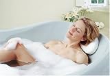 White Jellybean Luxury Bath and Spa Pillow for Indoor Outdoor
