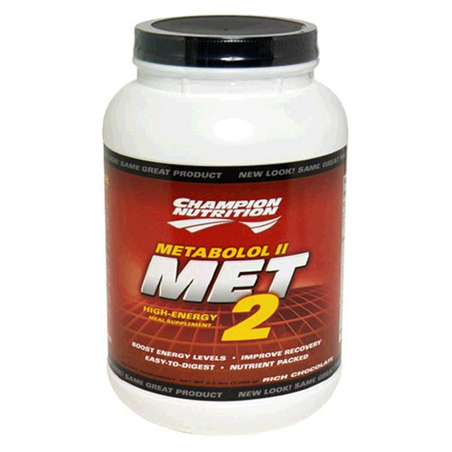 Buy Champion Nutrition Metabolol II Met 2 High-Energy Meal Supplement, Rich Chocolate, 2.2 lbs. Plastic... by Champion Nutrition