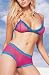 Hot Pink / Turquoise Mesh Bra Top with Matching Boy Shorts: 2 Piece Set - by Leg Avenue