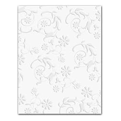 White Embossed Floral - Gift Enclosure Cards (set of 12)