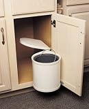 KV Door Mounted Wastebasket With Self Closing Lid 21 Quart Chrome