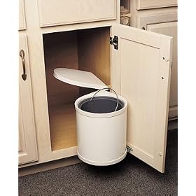 KV Door Mounted Wastebasket With Self Closing Lid 21 Quart Chrome by Knape & Vogt