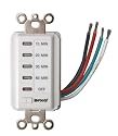 Woods 59008 60-Minute Decora Style 60-30-20-10 Minute Preset Wall Switch Timer (White)