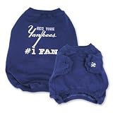New York Yankees Baseball #1 Fan Dog Puppy Pet Shirt SMALL Officially Licensed MLB
