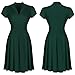 Miusol® Women's Deep-V Neck Elegant Cap Sleeve Vintage Bridesmaid Dress