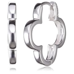 VINANI Klapp-Creolen Small Flower Silber 925 Ohrringe CSF