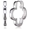 VINANI Klapp-Creolen Small Flower Silber 925 Ohrringe CSF