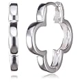 VINANI Klapp-Creolen Small Flower Silber 925 Ohrringe CSF