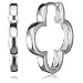 VINANI Klapp-Creolen Small Flower Silber 925 Ohrringe CSF