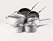 Farberware Accents 10-Piece Cookware Set, Silver