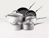 Farberware Accents 10-Piece Cookware Set, Silver