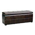 Daly Storage Ottoman - Espresso Brown