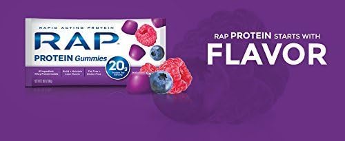 RAP Protein Gummies 3 Pack Combo - Mix Berry, Citrus and Strawberry by RAP Protein