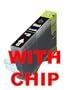 Canon CLI-8 Compatible Black Ink Cartridge w/ Chip for Pixma MP500 MP530 MP600 MP800 iP4200 iP4300 iP4500 iP5200 iP5200