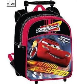 Disney Pixar CARS small rolling backpack - Kids size Race O Rama Cars luggage back pack