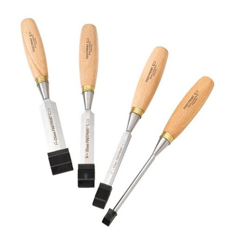 Footprint 465 123014 4-Piece Beech Handle Wood Chisel Set 1/4-Inch, 1/2-Inch, 3/4-Inch, 1-Inch
