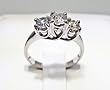 ***Special Sale*** Stunning 14k. White Gold Genuine1.00ctw. 3 Stone Diamond Ring SI- 2 and GH color