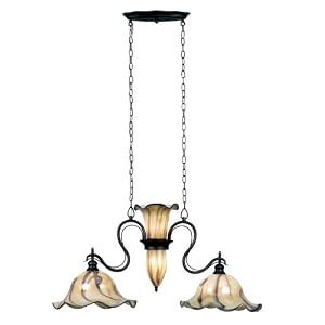 Kenroy Home 90889TS Inverness Three-Light Island Fixture, Tuscan Silver with...